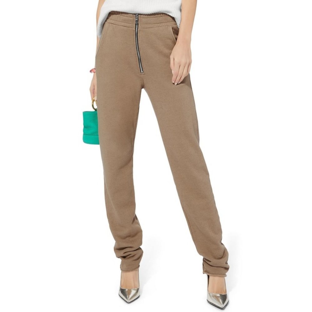 Cotton Citizen  Dark Tan Zip Trousers Pant XS
